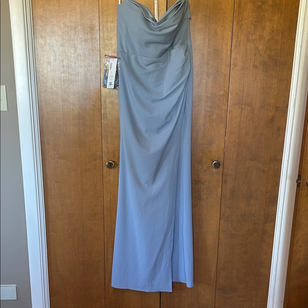 Elegant Blue Bridesmaid Dress